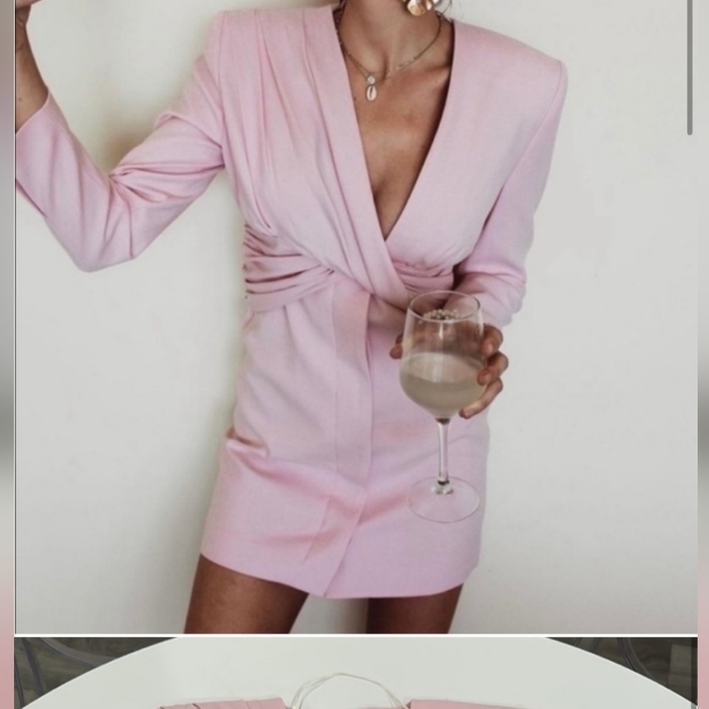 Zara Blazer dress pink